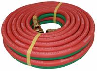 Twin Line Welding Hose: 1/4 in Hose Inside Dia., Green/Red, BB x BB, 25 ft Hose Lg (MPN TWR-04-025BB). Key specifications — Hose Color: Red; Fitting Type: BB x BB; Brand: CONTINENTAL.