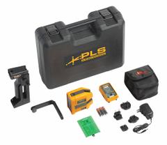 PACIFIC LASER SYSTEMS Cross Line Laser Kit: 2 Lines and 4 Dots, Green Beam, 0 Planes, Included (MPN PLS 180G RBP KIT). Key specifications — attr935979: Alkaline; attr934757: PACIFIC LASER SYSTEMS; attr936112: ±1/8 in @ 30 ft; attr936114: Pendulum Self-Leveling; attr935981: Target.