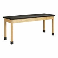 Plain Apron Table: 21 in Overall Wd, 30 in Overall Ht, 6 ft Overall Lg, Laminate, Black, Wood, Oak (MPN P723LBBK30E). Key specifications — Brand: DIVERSIFIED SPACES; Countertop Material: Laminate.
