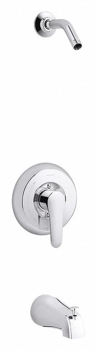 KOHLER Tub and Shower Trim Kit: July, Chrome, Pull Up Diverter Spout, 1/2 in Connection Size, NPT (MPN K-TLS98007-4-CP). Key specifications — Connection Type: NPT; Series: July.