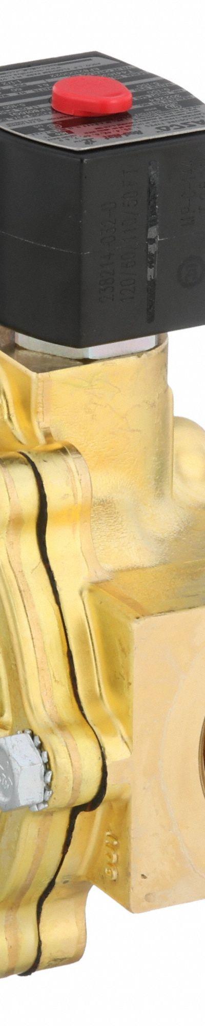 REDHAT Solenoid Valve: 2-Way, Normally Closed, 1 1/2 in Pipe Size, 110V AC/120V AC - 2-Way/2-Position, Normally Closed Solenoid Valves