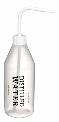 DYNALON Wash Bottle: 500 mL, Distilled Water, White, Narrow, Std Spout Spout, Colorless (MPN 506915-0002). Key specifications — Closure Color: White; Vented/Nonvented: Nonvented; Body Color: Colorless; Brand: DYNALON; Imprinting Group: Waters.