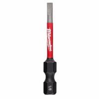 MILWAUKEE Power Bit: Power Bit, Slotted Head, Imperial, 1/8" Bit Industry Size, Std, 2 in Overall Lg (MPN 48-32-4916). Key specifications — attr1119753: Alloy Steel; attr1119759: Standard; attr1119760: MILWAUKEE; attr1119757: Hex.