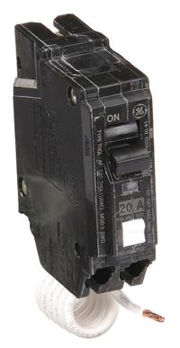 GE Miniature Circuit Breaker: THQL, 20 A, 120/240V AC, Single Phase, 10kA at 120/240V AC, 1 Poles (MPN THQL1120AF2). Key specifications — Amps: 20 A; AC Voltage Rating: 120/240V AC; Phase: Single; Max. AIR Rating: 10kA at 120/240V AC; For Use With: Power Mark Gold Load Centers and AQ Lighting Panels.