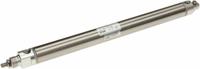 SMC Round Body Cylinder: 3/4 in Bore, 9 in Stroke, Non-Repairable, Stainless Steel, Magnetic Piston (MPN NCDMC075-0900). Key specifications — attr1122958: Rotating Rod; attr942235: Stainless Steel; attr942202: SMC; attr942209: Aluminum; attr942227: Nose; attr942243: NCM.