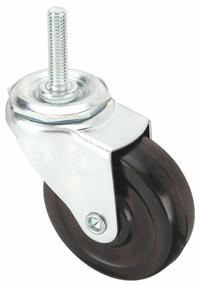 APPROVED VENDOR Stem Caster: Swivel, 3 in Wheel Dia., 1 in Wheel Wd, Rubber, 100 lb Load Capacity (MPN F1RR03052S-S10). Key specifications — Brand: APPROVED VENDOR; Thread Size: 3/8"-16; Roll Up: Swivel.