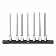 SK PROFESSIONAL TOOLS Socket Bit Set: 1 - 25 Pieces, 3/8 in Drive Size, 7 Pieces, Replaceable Insert (MPN 19751). Key specifications — attr1216280: Replaceable Insert; attr1216283: SK PROFESSIONAL TOOLS; attr1225718: 1/8 to 3/8; attr1227491: 3/8 in.