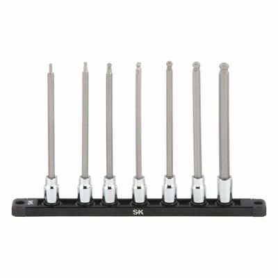 SK PROFESSIONAL TOOLS Socket Bit Set: 1 - 25 Pieces, 3/8 in Drive Size, 7 Pieces - Hex Bit Socket Sets