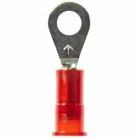 3M Ring Terminal: Red, Nylon Insulation, #8 Stud Size, 22 AWG to 18 AWG Wire Sizes, 1,000 V (MPN MNG18-8R/LK). Key specifications — attr1308027: 3M.