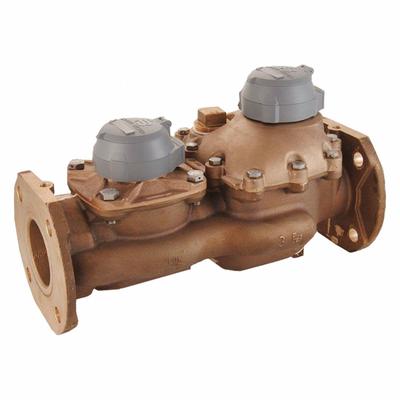 BADGER Turbine Flowmeter: Flow Meter, Water, Bronze, 3 in Flange, 3 in Connection Size - Nutating Disc Flowmeters for Water