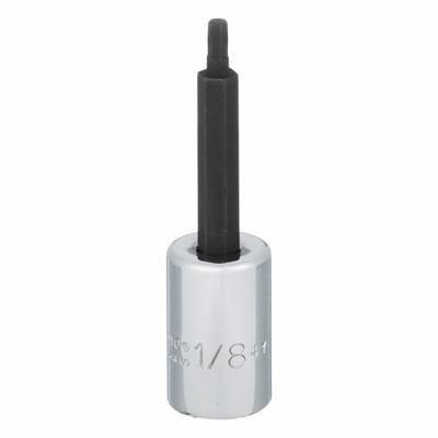 PROTO Socket Bit: 3/8 in Drive Size, Hex Tip, 1/8 in Tip Size, 2 23/32 in Overall Lg - Hex Bit Sockets