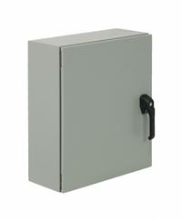 WIEGMANN Enclosure: Steel, 24 in x 16 in x 8 in, NEMA 12/13/3R/4, Solid Cover, Hinged, Painted (MPN N4122416083PTC). Key specifications — Brand: WIEGMANN; Knockouts: Not Included.