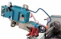 DYNABRADE Tool Post Grinder: 4 in Belt Size, 120V AC, Single Phase, 0.5 hp HP (MPN 64000). Key specifications — attr312121: Single; attr325038: DYNABRADE; attr312119: 4 in; attr312120: 120V AC.
