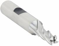 YG-1 Square End Mill: High Speed Steel, 4 Flute, 1/4" Mill Dia, 5/8" LOC, 2-7/16" OAL (MPN 04047)