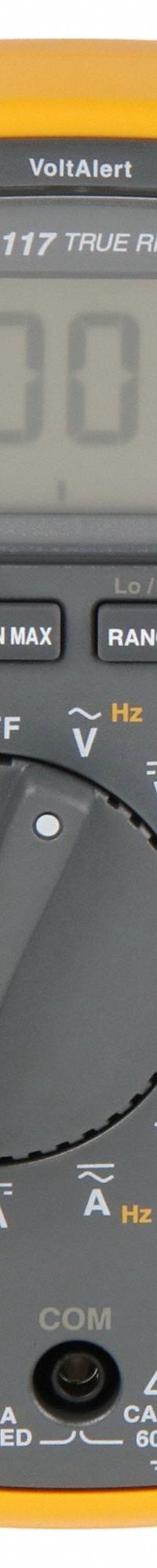 FLUKE Digital Multimeter: TRMS, CAT III 600V, 600 V Max AC Volt Measurement, 6,000 Instrument Counts (MPN FLUKE-117). Key specifications — Instrument Counts: 6,000; Brand: FLUKE; Calibration Certificate Included: Not Included.