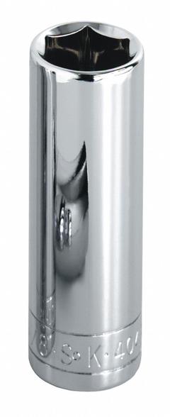 SK PROFESSIONAL TOOLS Socket: SAE, 3/8 in Drive Size, 13/16 in Socket Size, 6-Point, Deep, Chrome (MPN 40426). Key specifications — attr1204417: SK PROFESSIONAL TOOLS; attr1204392: Chrome.