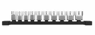 MILWAUKEE Standard Socket Set: 3/8 in Drive, 10 Piece, 6-Point, Metric - SAE & Metric Socket Sets