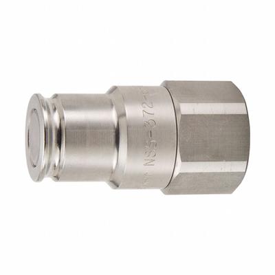 Parker Nose Piece Assembly Coupling: 3/8 in, Female Thread, 9/16"-18 Thread Size - NSS Series Hydraulic Quick-Connect Coupling Plugs
