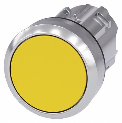 Siemens Flush Push Button: 22 mm Mounting Size, Metallic - Flush-Mount & Recessed Push-Button Operators