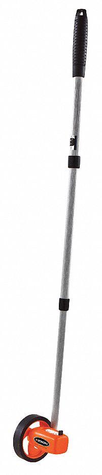 KESON Measuring Wheel: 9,999 m Range, Adj Handle Handle, Spoked Single Wheel - Mechanical Indoor Measuring Wheels