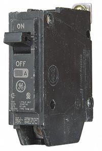 GE Miniature Circuit Breaker: THQB, 15 A, 120/240V AC, Single Phase, 10kA at 120/240V AC, 1 Poles (MPN THQB1115HID). Key specifications — attr195972: 15 A; attr195973: 120/240V AC; attr195974: Single; attr195975: 10kA at 120/240V AC; attr195976: Load Centers.