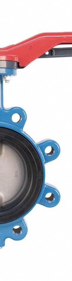 GHIBSON Butterfly Valve: 12 in Pipe Size, Concentric, 250 psi Max. Pressure (CWP), Lug, Ductile Iron (MPN 541S-12). Key specifications — Brand: GHIBSON; Handle Type: Bare Stem; Disc Material: Stainless Steel.