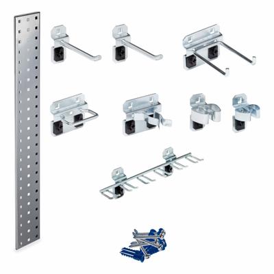 TRITON PRODUCTS Pegboard Strip Kit: Square, 3/8 in Peg Hole Size, 4 1/2 in x 36 in x 9/16 in - Square-Hole Pegboard Strip & Accessory Kits