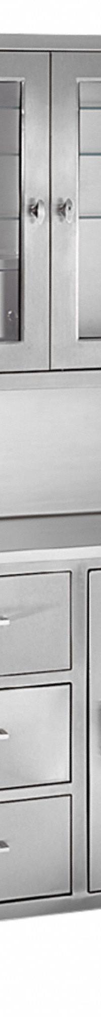 Supply Cabinet: 6 3/8 ft Overall Ht, 16 in Overall Dp, 36 in Overall Wd, Glass/Stainless Steel (MPN 7956SS). Key specifications — Product Type: Tall Cabinet; Brand: BLICKMAN; Material: Glass/Stainless Steel; Cabinet Type: Tall Cabinets.