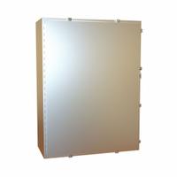 HAMMOND Electrical Enclosure: Stainless Steel, 48 in x 36 in x 16 in, NEMA 12/13/3R/4/4X, w/Panel (MPN 1418N4SSS16). Key specifications — Brand: HAMMOND; Closure Method: Clamps; Enclosure Material: Stainless Steel; Knockouts: Not Included; Includes Inner Panel: with Inner Panel Included.