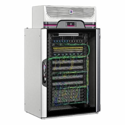 RITTAL Micro Data Center: RiMatrix Blue e+, 1.3 kW Max Rated IT Load, 24U, NEMA 12 - Rittal RiMatrix Blue e+ Micro Data Center Systems