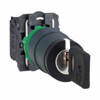 SCHNEIDER ELECTRIC Selector Switch: 3 Position, 22 mm Panel Mounting Size, 2NO, Series XB5 (MPN XB5AG33). Key specifications — Manufacturer Part Number: XB5AG33; Brand: SCHNEIDER; Switch Action: Maintained/Maintained/Maintained; Contact Form: 2NO; Key Removal Position: Center.