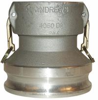 Cam and Groove Adapter: 75 psi Max. Working Pressure @ 70 F, 7 1/16 in Overall Lg, Nitrile (MPN 4050-DA-AL). Key specifications — Fitting Type: Female Coupler x Male Adapter; Gasket Material: Nitrile; Brand: DIXON VALVE & COUPLING.