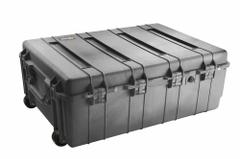 PELICAN Protective Case: 24 in x 34 in x 12 1/2 in Inside, No Foam, Black, 2 Wheels, 30 lb Wt, IP67 (MPN 1730-001-110). Key specifications — Handle Style: Folding; Brand: PELICAN; Case Closure Type: Double Throw.