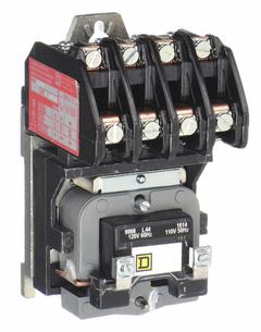 SQUARE D Lighting Magnetic Contactor: 4 Poles, 120V AC, 30 A (MPN 8903LO40V02). Key specifications — attr948947: SQUARE D.