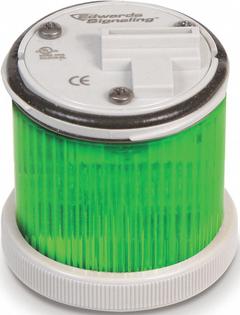 EDWARDS SIGNALING Tower Light Module: Flashing/Steady, 24V AC/24V DC, Green, 48 mm Overall Dia (MPN 248LEDMG24AD). Key specifications — Brand: EDWARDS SIGNALING; Compatible with Series: 200 Class; Lens Color: Green; Operating Voltage: 24V DC; Manufacturer Part Number: 248LEDMG24AD.