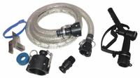 ACTION PUMP Discharge Hose Kit: 1 in FNPT, 1 in Male Camlock, 8 ft Hose Lg, 1 in Hose Inside Dia. (MPN IBC-HK-8P2C). Key specifications — Hose Tube Material: PVC; Temperature Range: 140°F; Manufacturer Part Number: IBC-HK-8P2C; Brand: ACTION PUMP; Compatible Manufacturer Model Number: IBC-HK-8P2C.