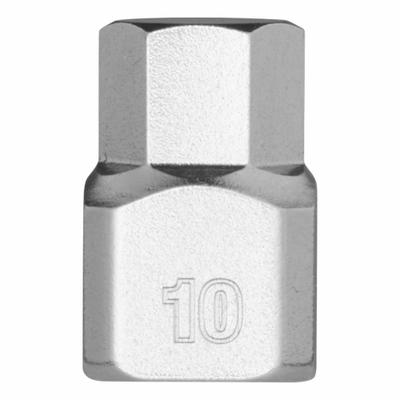 MILWAUKEE Bit Socket: 1/4 in Drive Size, Hex Tip, 10 mm Tip Size, 51/64 in Overall Lg - Hex Bit Sockets
