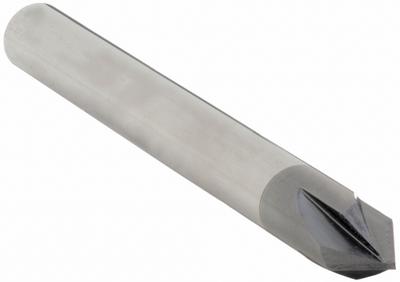 APPROVED VENDOR Chamfer Mill: Carbide, AlTiN Coated, 4 Flute, 60°, 3/4" Mill Dia, 3" OAL (MPN 209-064750B) - Carbide Chamfer Mills