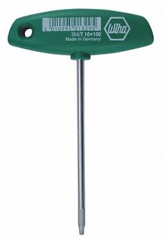 WIHA T20 X 100Mm Torx T-Handle Screwdriver: Classic Grip, Stubby Lg, Torx Tip, T20 Tip Size (MPN 36420). Key specifications — attr1205076: T20; attr1205081: WIHA.