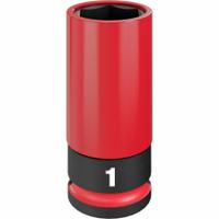 MILWAUKEE Lug Nut Wheel Socket: 1/2 in Drive Size, SAE, 1 in Socket Size, 6-Point, Deep, Friction (MPN 49-66-7814). Key specifications — attr1215501: MILWAUKEE; attr1215515: Black Phosphate; attr1215518: 1 in.