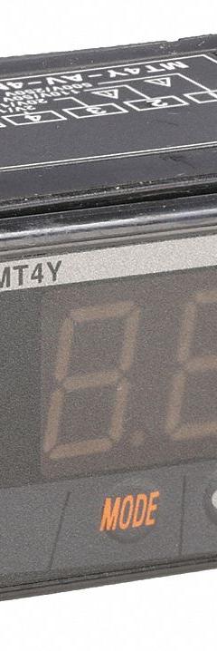 AUTONICS Digital Panel Meter: -1,999 Display Span - Min, 9,999 Display Span - Max, RS-485, MT4Y, Red (MPN MT4Y-AV-4N). Key specifications — Manufacturer Part Number: MT4Y-AV-4N; Accuracy: +/-0.3% of Reading +/- 3 Digit; Digital Display Screen Color: Red; Digital Display Screen Type: LED; Includes: Mounting Brackets; NEMA Enclosure Rating: 4X; Product Type: Digital Panel Meter; Series: MT4Y.