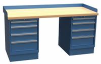 LISTA Workbench: Fixed Ht, Butcher Block, 72 in x 30 in, 1,000 lb Overall Load Capacity, Blue (MPN XSWB112-72BTBB). Key specifications — Brand: LISTA.