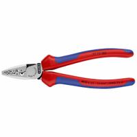 KNIPEX Crimper: Insulated Single Ferrules/Non-Insulated Single Ferrules, Mandrel Crimp, 24 AWG (MPN 97 72 180). Key specifications — attr513948: Mandrel Crimp; attr513949: Non-Insulated Single Ferrules; attr510596: KNIPEX.