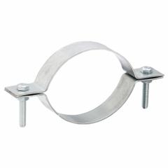 Duct Hanger: 4 in Duct, Steel, 6 in Lg, 4 in Wd (MPN 8010004255). Key specifications — Includes: (2) Piece Hanger; Brand: NORDFAB; Base Material: Steel; For Duct Shape: Round.