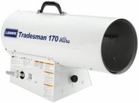 L.B. WHITE Portable Gas Torpedo Heater: 155,000 BtuH Heating Capacity Output, Natural Gas, Electric (MPN CP170EUNN21163T). Key specifications — Brand: L.B. WHITE; Key Features: Thermostat; Overall Dimensions - H x W x D: 16 in x 9-1/2 in x 24 in.