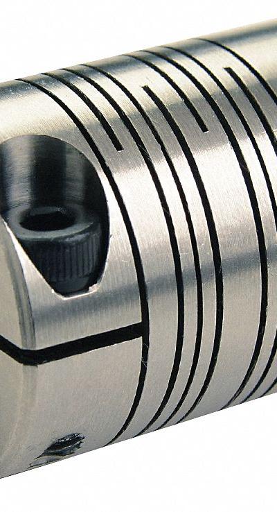 RULAND MANUFACTURING Motion Control Coupling: 3° Angular Misalignment - High-Precision Clamp-On Beam Shaft Couplings