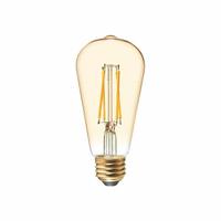 GE LAMPS Compact LED Bulb: Medium Screw (E26), LED, (ST) Straight Tubular, ST19, 5.5 W Watt, 2150K (MPN LED5DFST19-C-VTG). Key specifications — attr233510: ST19; attr233525: 120V AC; attr233549: Amber; attr518949: 2150K; attr239859: GE LAMPS; attr935304: Colored.