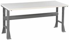TENNSCO Workbench: Fixed Ht, Laminate, 72 in x 30 in, 4,000 lb Overall Load Capacity, Gray (MPN WB-1-3072P). Key specifications — Brand: TENNSCO.