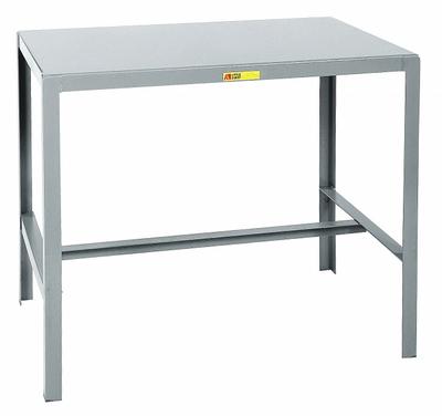LITTLE GIANT Work Table: Fixed Ht, Steel, 24 in x 18 in, 2,000 lb Overall Load Capacity - Steel-Top Worktables