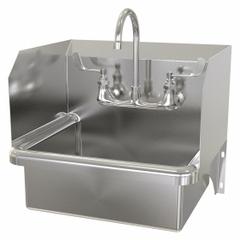SANI-LAV Hand Sink: 1 Stations, 7 in Bowl Dp, 17 in Bowl Lg, 14 in Bowl Wd, Faucet Included, 16 ga (MPN 707F.5). Key specifications — Includes Side Splash: Side Splash Included; Series: Stainless Steel Hand Wash Sink; Brand: SANI-LAV.